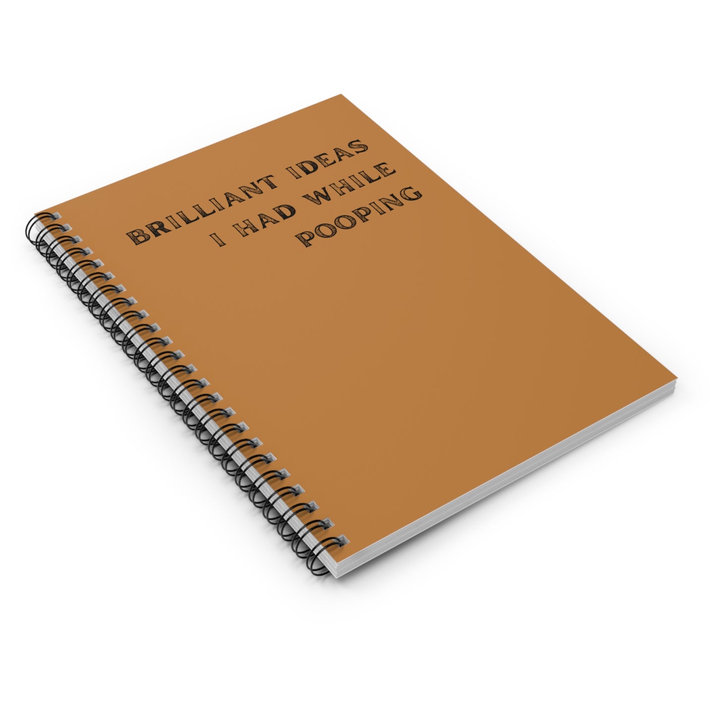 Funny Notebook, Brilliant Ideas I Had While Pooping, notebook, spiral, retirement, boss gift, early retirement, birthday gift