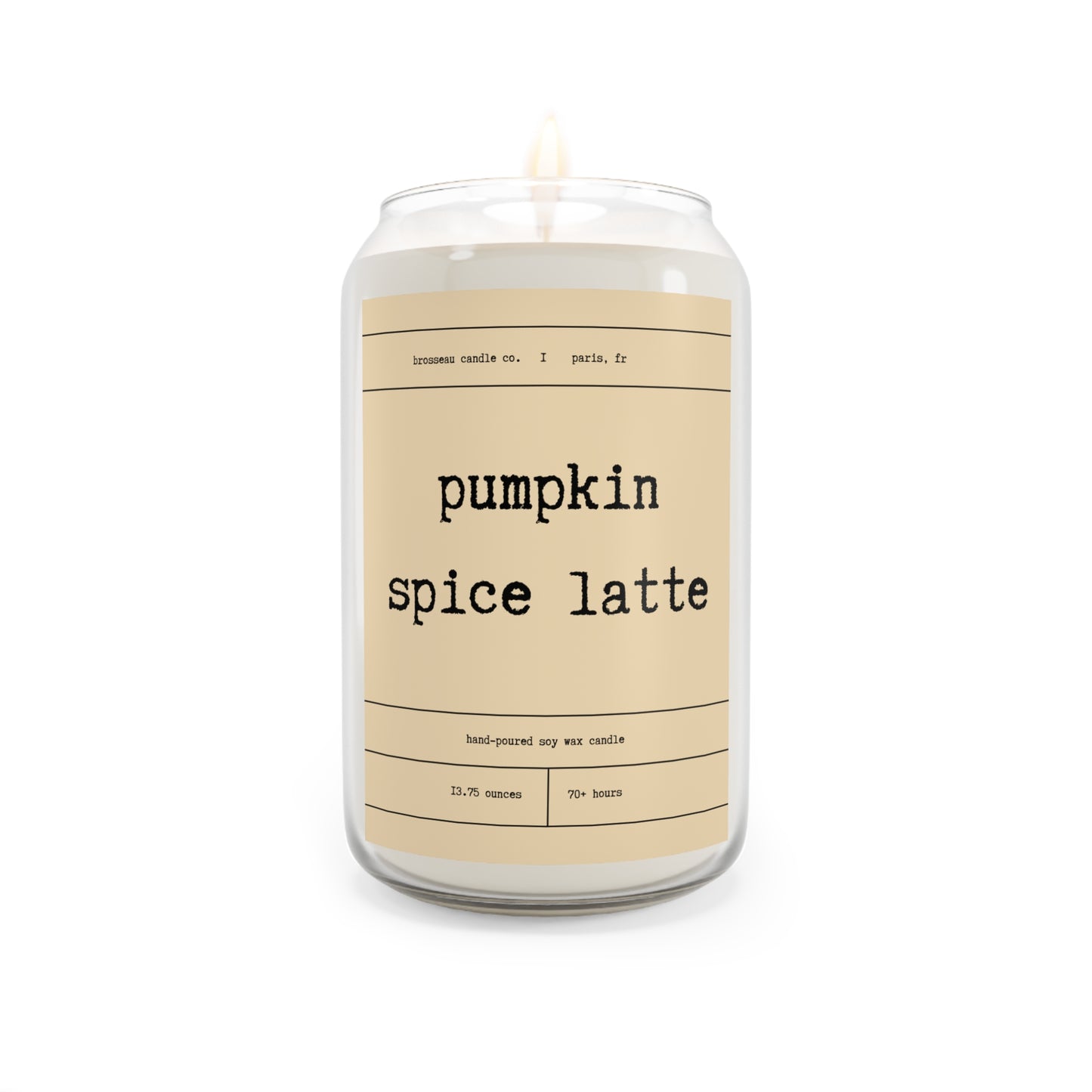 Pumpkin Spice Latte Scented Candle, Fall Candle, Autumn Candke, Soy Wax, 13.75oz