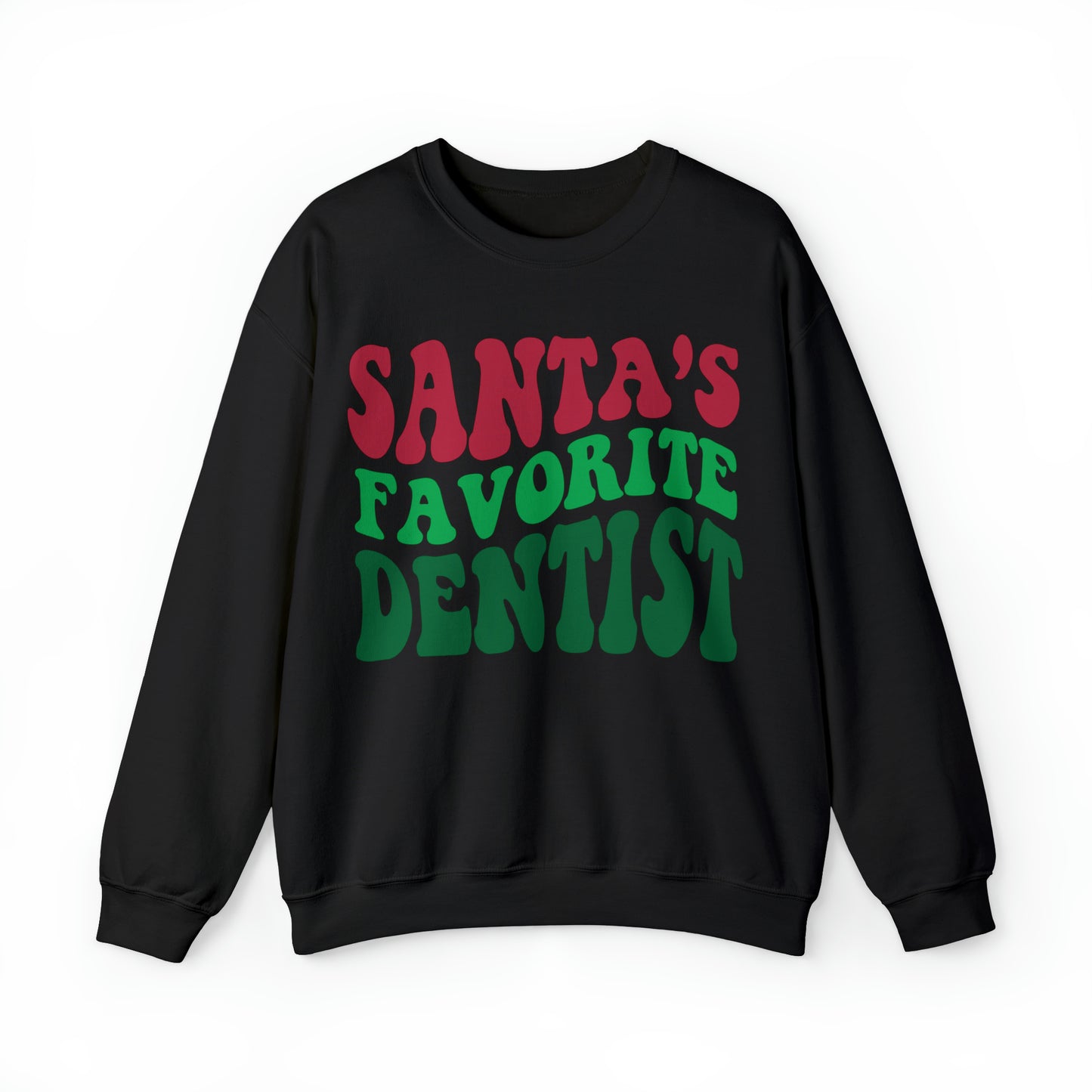Santas Favorite Dentist Sweatshirt, Sweatshirt, Unisex Heavy Blend Sweater, Gift for dentist, Christmas gift, dental team gift