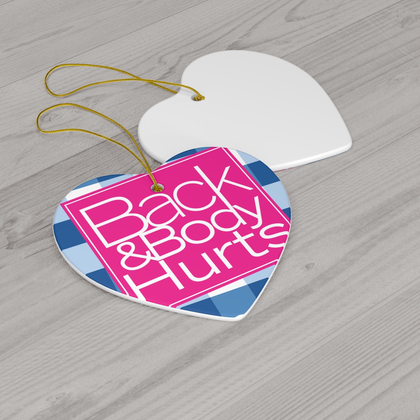 Back and Body Works Ornament, Christmas ornament, Holiday Ornament, Funny Gift, Christmas Tree Decoration, gift for mom, 4 Shapes