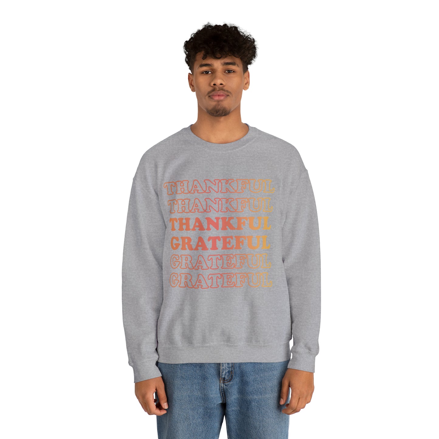 Thankful Crewneck, Grateful Sweatshirt, Unisex Heavy Blend™ Crewneck Sweatshirt