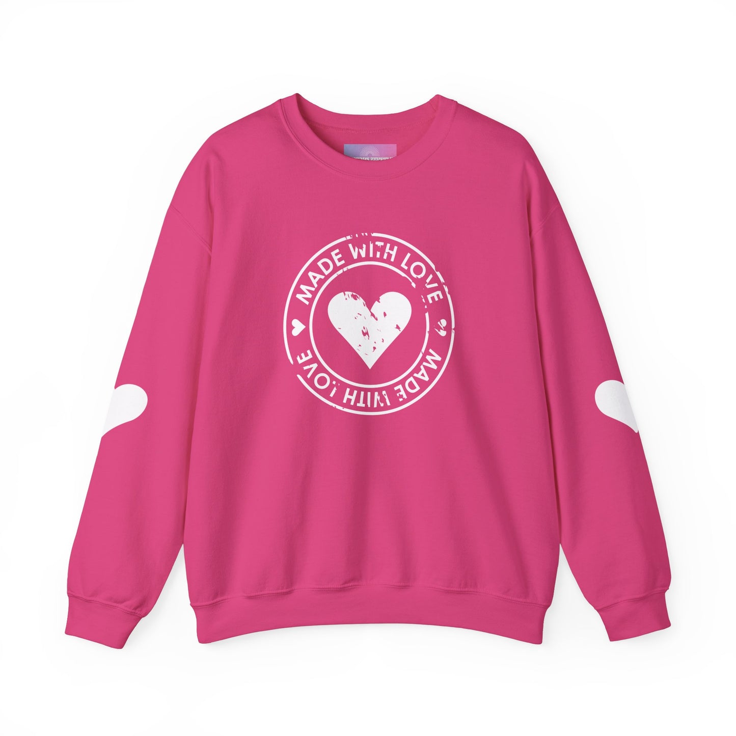 Love Heart Sweatshirt with Heart Arm Patches