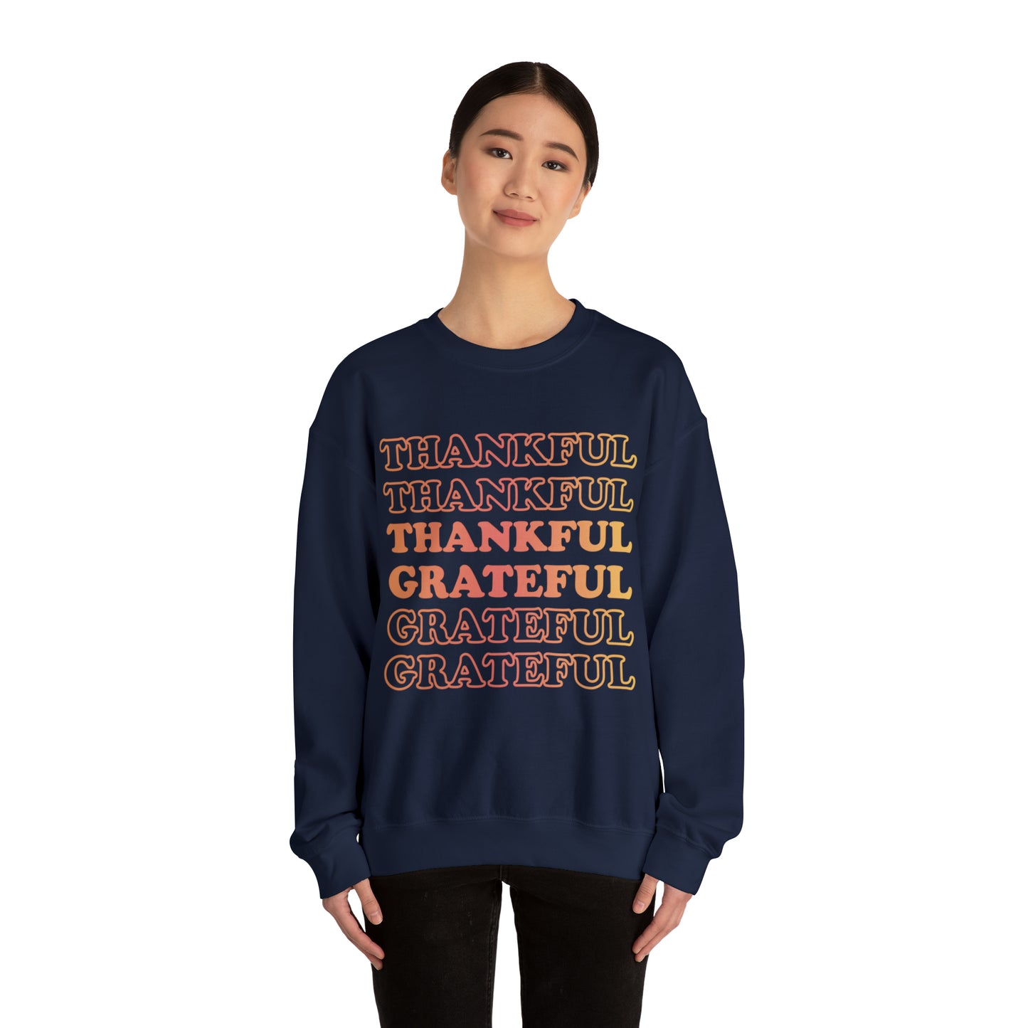 Thankful Crewneck, Grateful Sweatshirt, Unisex Heavy Blend™ Crewneck Sweatshirt