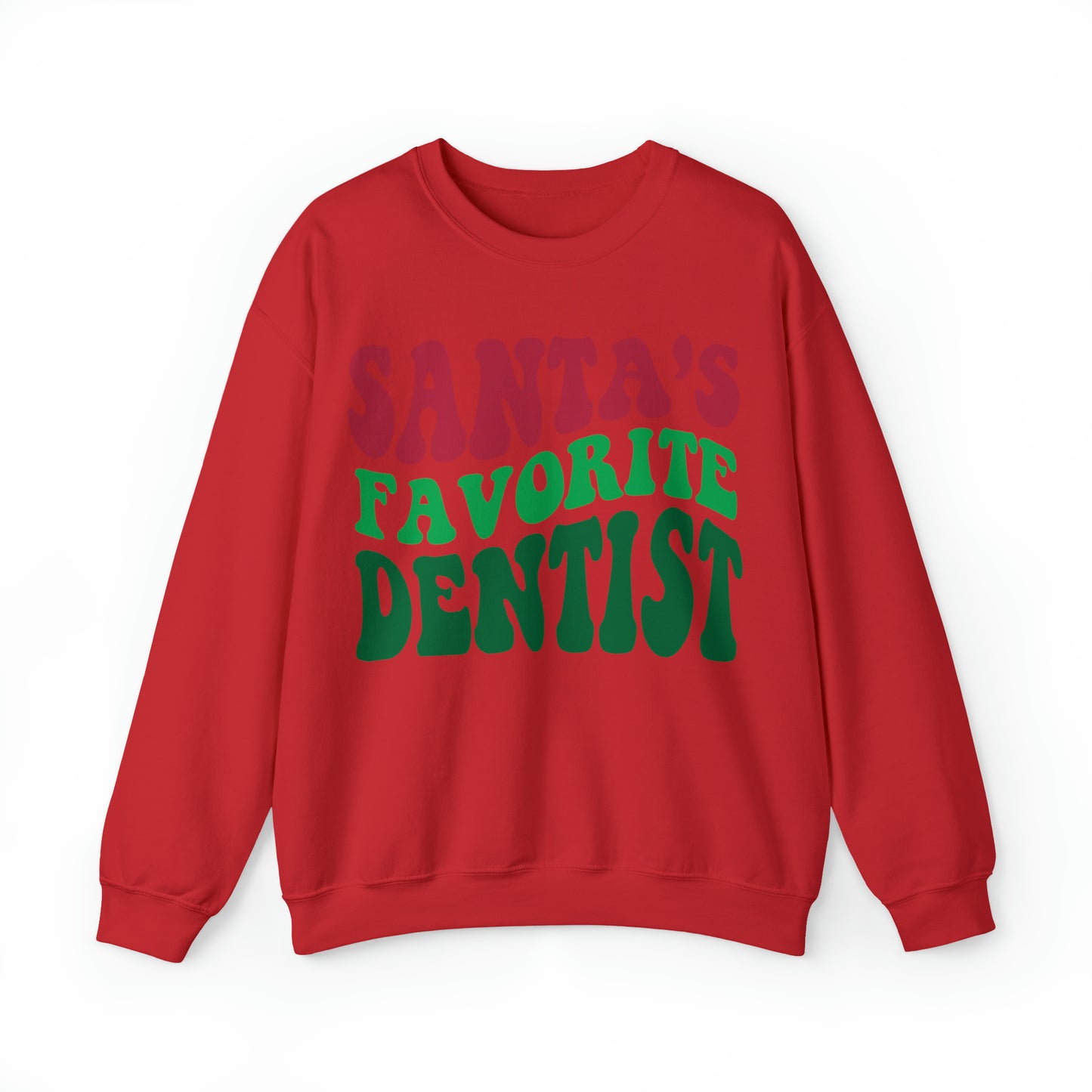 Santas Favorite Dentist Sweatshirt, Sweatshirt, Unisex Heavy Blend Sweater, Gift for dentist, Christmas gift, dental team gift