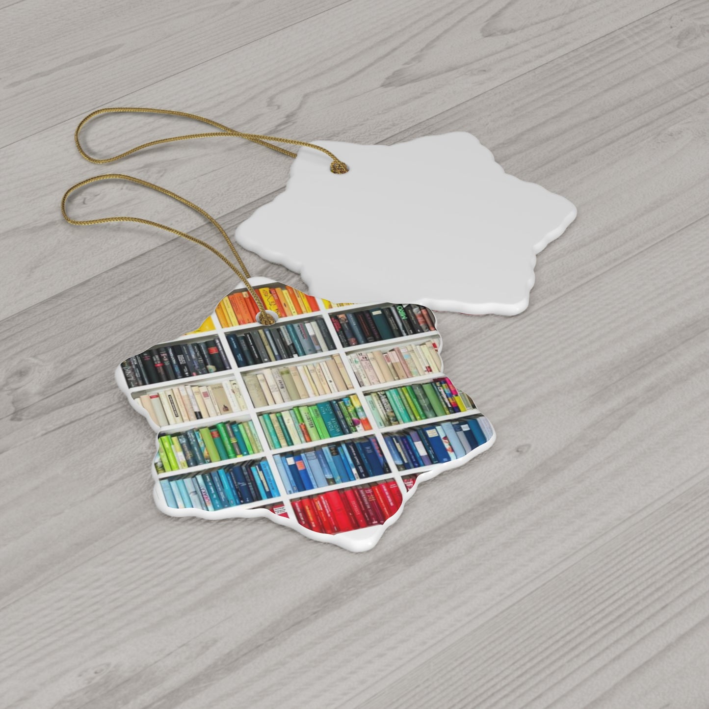 Christmas Book Ombré ornament, Ornament, Vintage Due Date Ornament, Christmas Tree Decoration, Book Lover Gift, Lover Bookworm, 4 Shapes