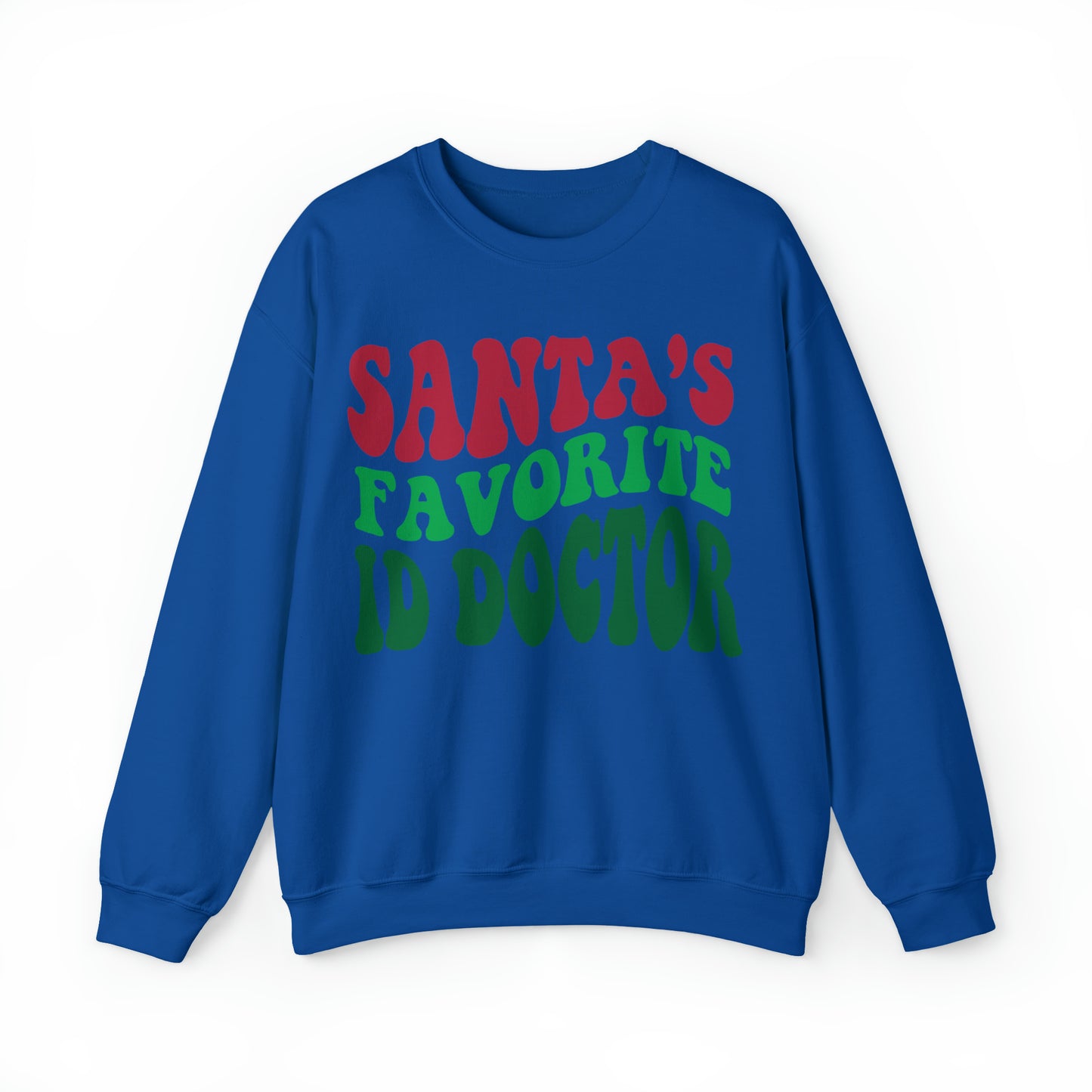 Santas Favorite ID Doctor, Infectious Disease Sweatshirt, Sweatshirt, Unisex Heavy Blend Sweater, Christmas gift, microbiologist