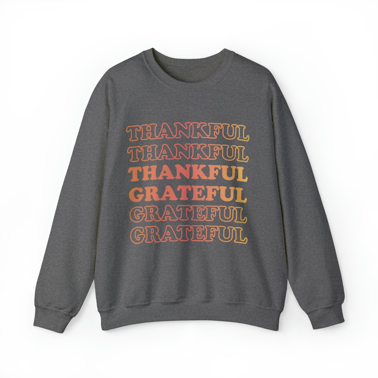 Thankful Crewneck, Grateful Sweatshirt, Unisex Heavy Blend™ Crewneck Sweatshirt