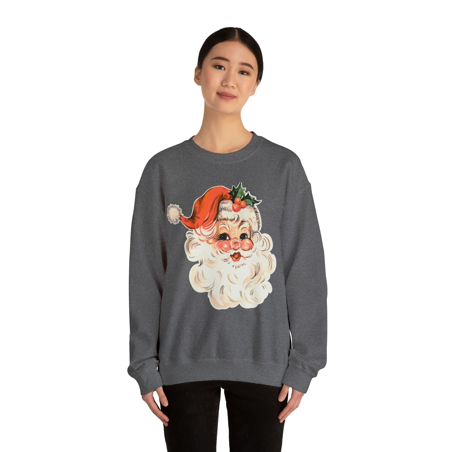 Vintage Santa Sweatshirt, retro Santa, Unisex Heavy Blend™ Crewneck Sweatshirt