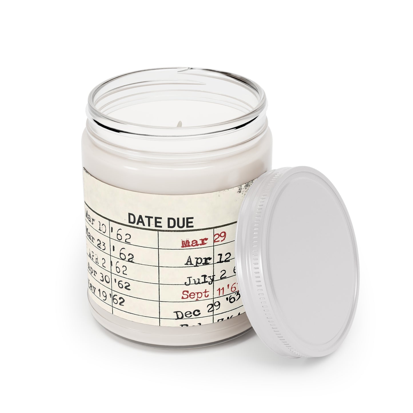 Vintage Library Due Date Scented Candles, 9oz