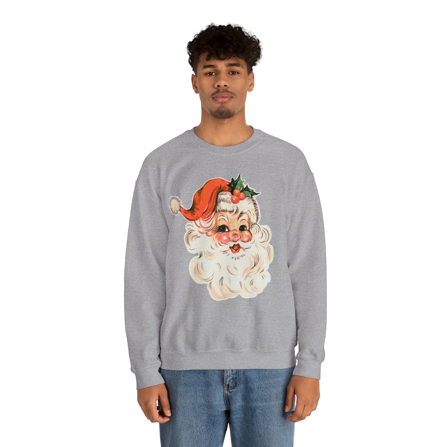 Vintage Santa Sweatshirt, retro Santa, Unisex Heavy Blend™ Crewneck Sweatshirt