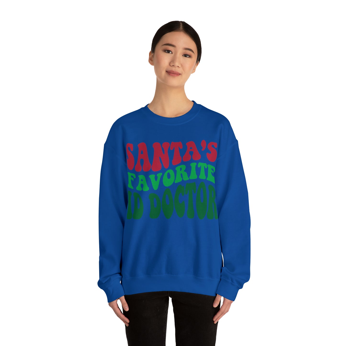 Santas Favorite ID Doctor, Infectious Disease Sweatshirt, Sweatshirt, Unisex Heavy Blend Sweater, Christmas gift, microbiologist