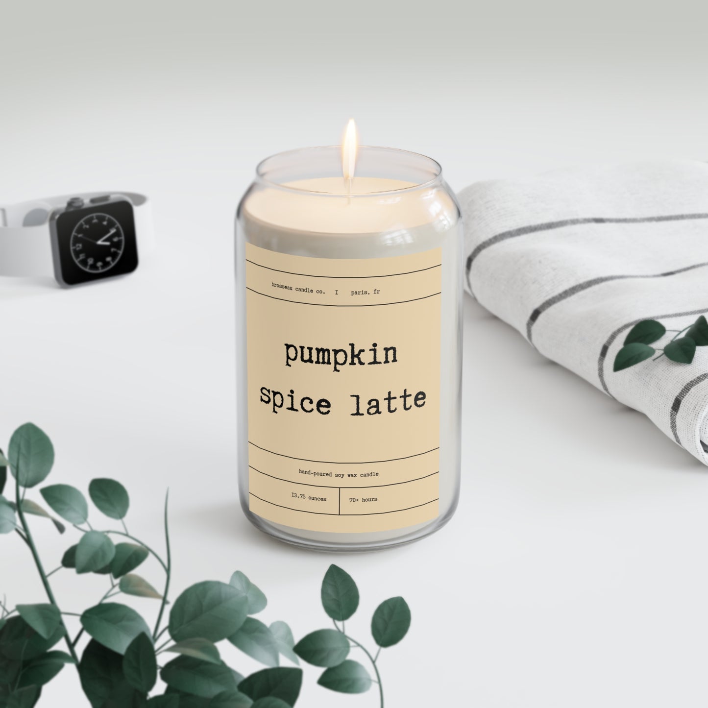 Pumpkin Spice Latte Scented Candle, Fall Candle, Autumn Candke, Soy Wax, 13.75oz
