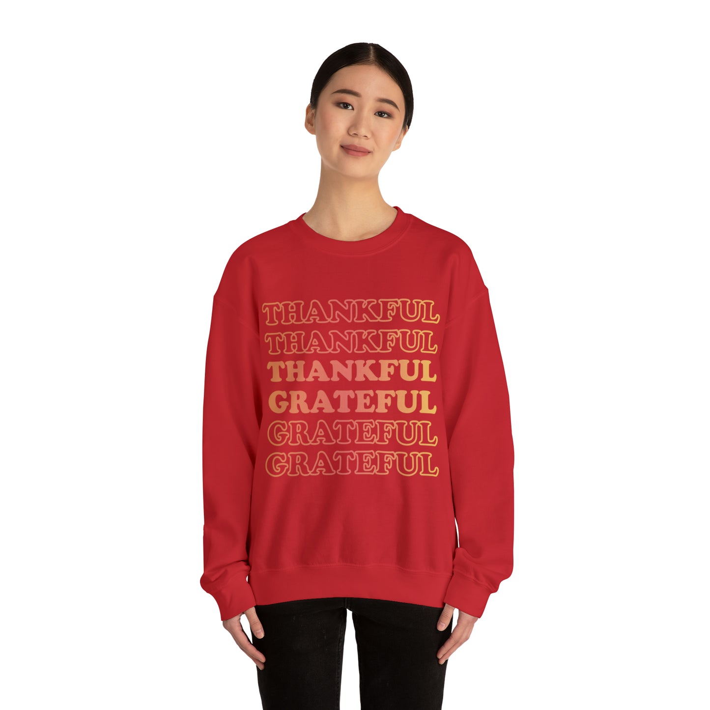 Thankful Crewneck, Grateful Sweatshirt, Unisex Heavy Blend™ Crewneck Sweatshirt