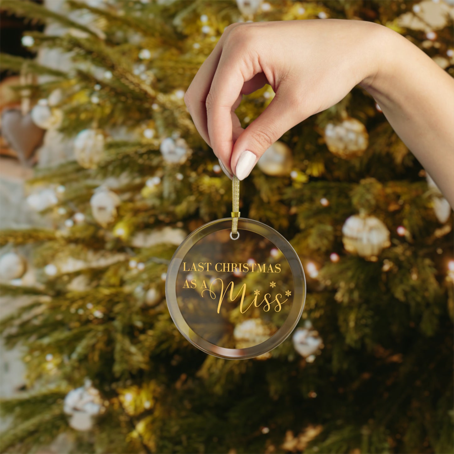 Last Christmas as a Miss Glass Ornaments, Future Mrs, Engagement Ornament, Gift for Bride, Bridal Gift