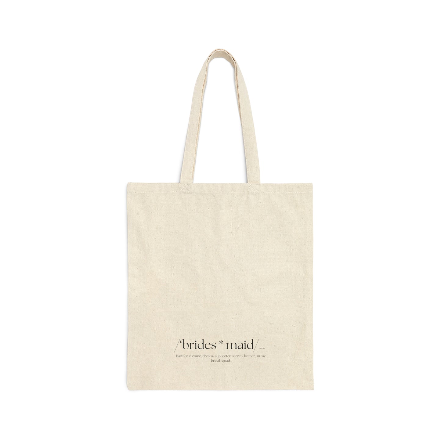 Gift for Bridal Party Cotton Canvas Tote Bag, 2 sided