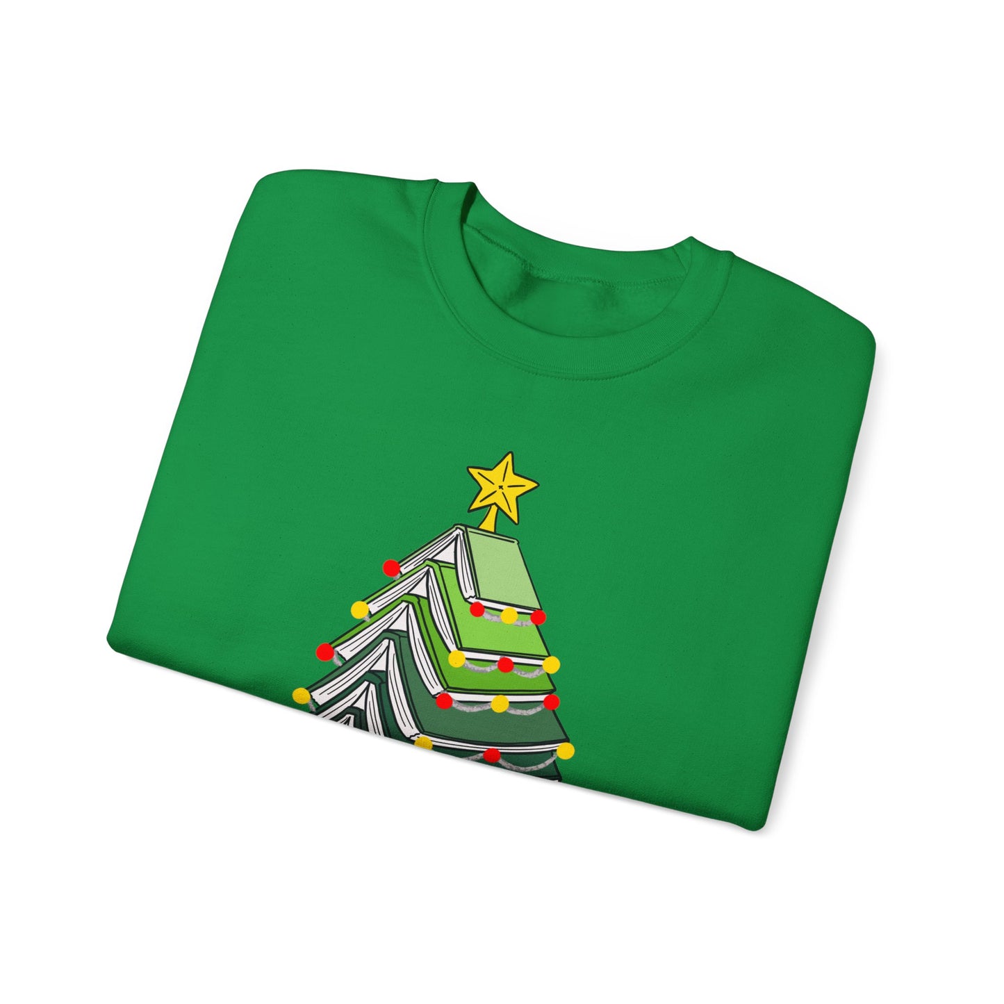 All Booked For Christmas Sweatshirt, Custom Book Lover Christmas Gift, Gift for Book Lover, Cute Book Christmas Tree Sweater, Book club