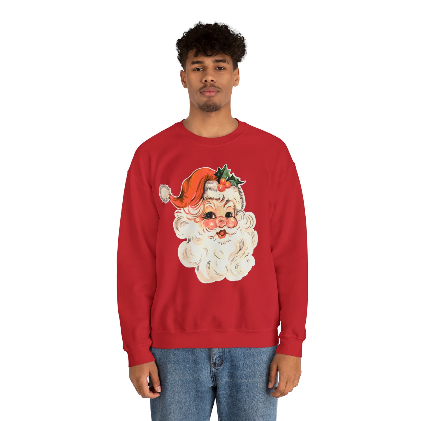 Vintage Santa Sweatshirt, retro Santa, Unisex Heavy Blend™ Crewneck Sweatshirt