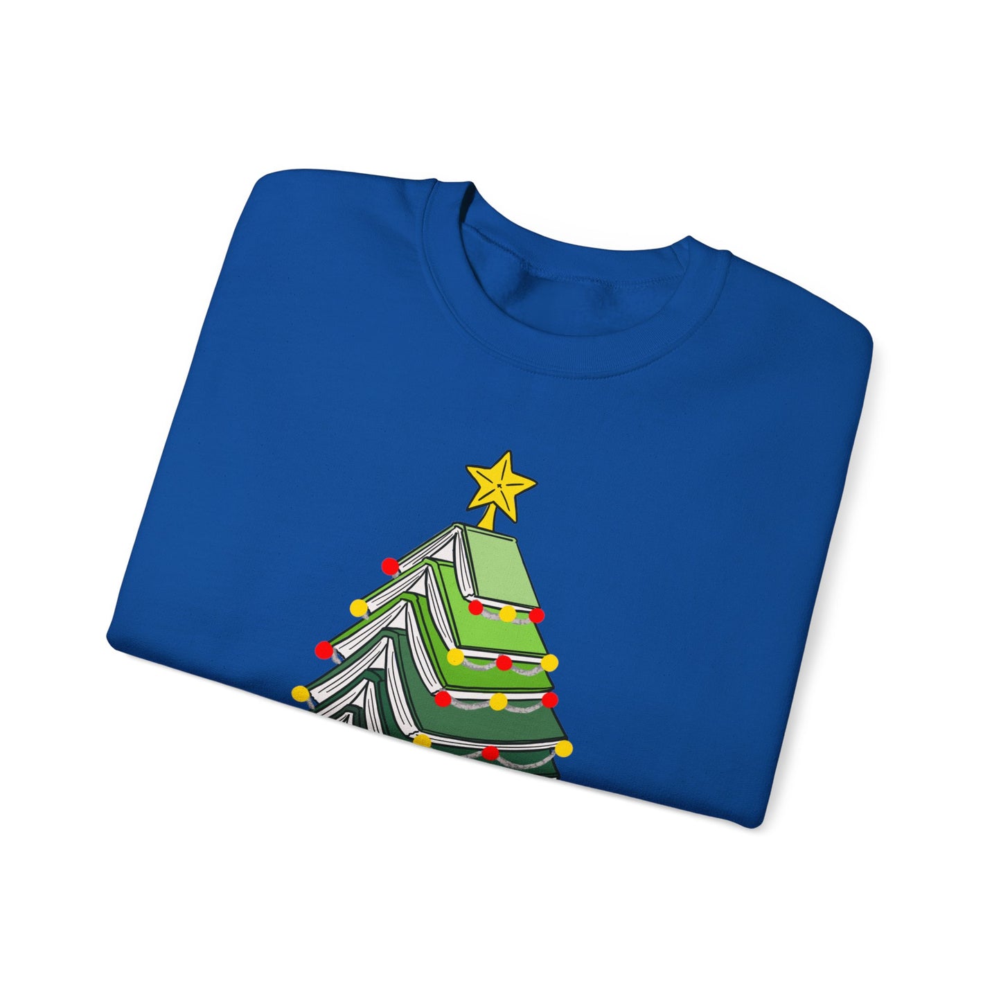 All Booked For Christmas Sweatshirt, Custom Book Lover Christmas Gift, Gift for Book Lover, Cute Book Christmas Tree Sweater, Book club