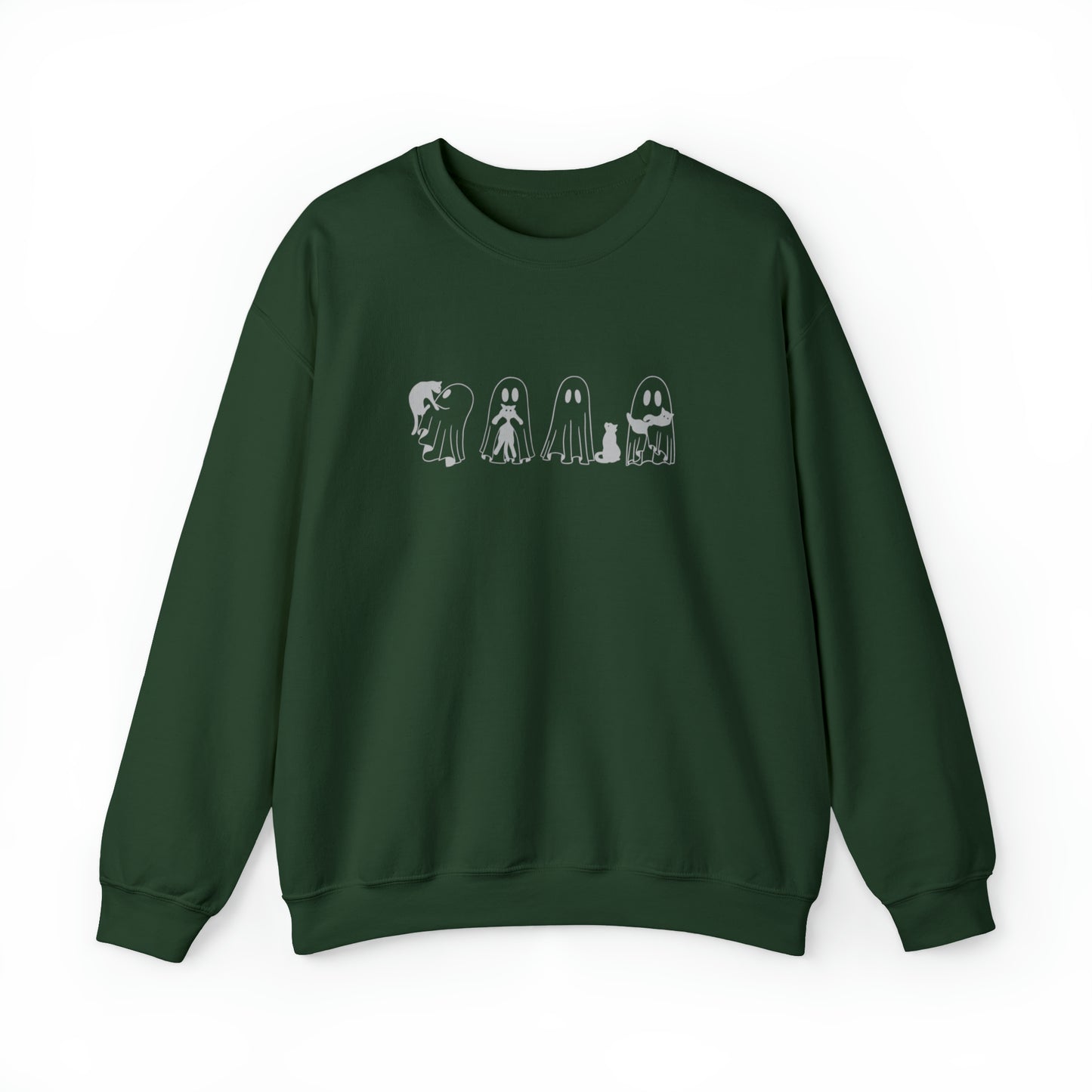 Ghost Holding Black Cat Sweatshirt, Halloween Shirt, Ghost Shirt, Spooky Season, Cute Fall Shirt for Women, Halloween Sweatshirt, Cat Shirt
