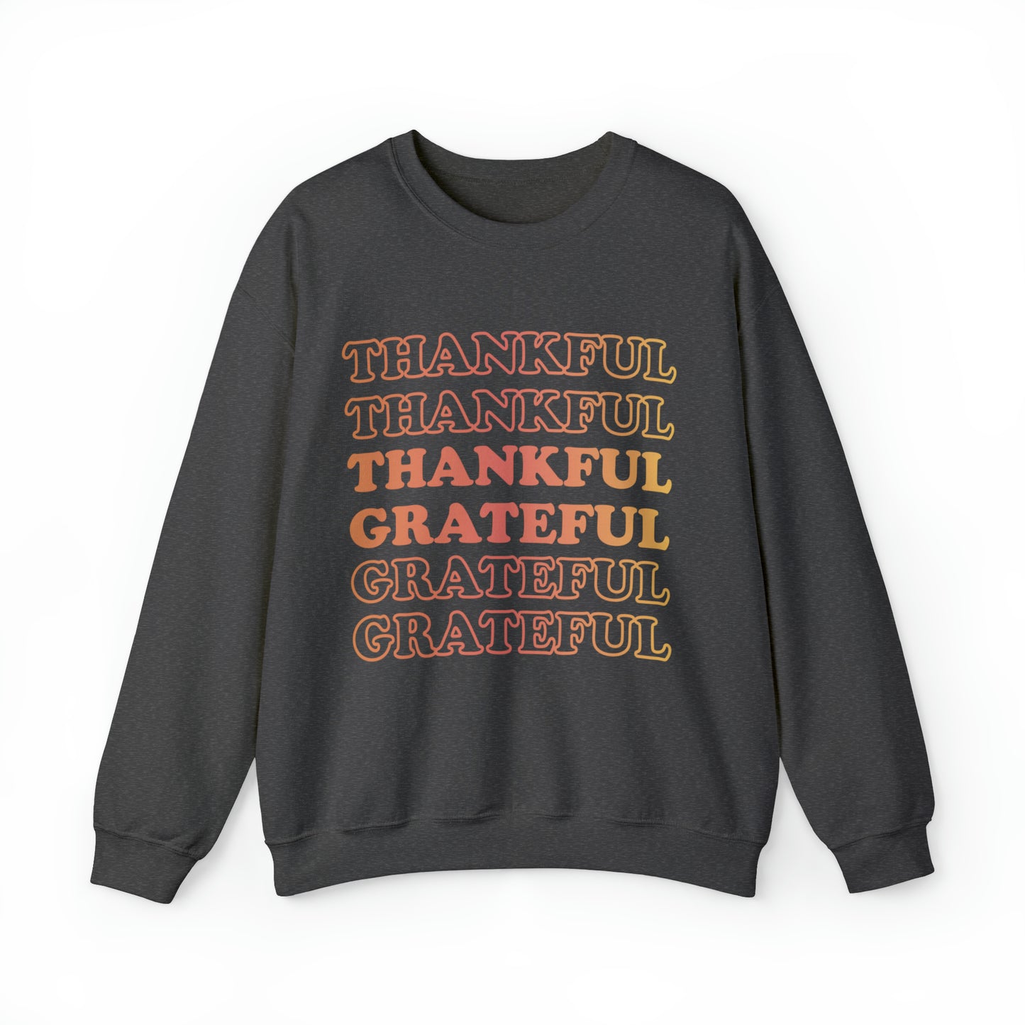 Thankful Crewneck, Grateful Sweatshirt, Unisex Heavy Blend™ Crewneck Sweatshirt