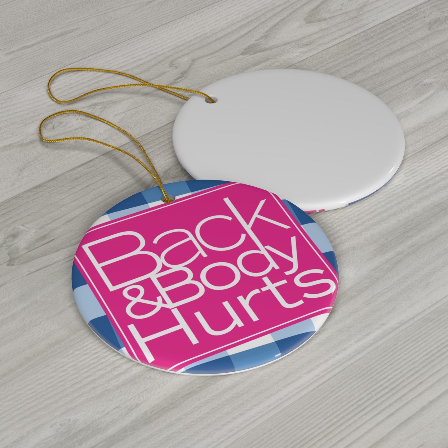 Back and Body Works Ornament, Christmas ornament, Holiday Ornament, Funny Gift, Christmas Tree Decoration, gift for mom, 4 Shapes