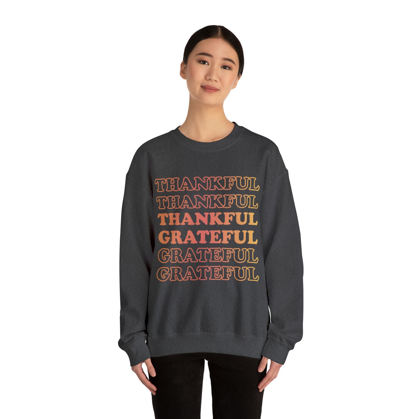 Thankful Crewneck, Grateful Sweatshirt, Unisex Heavy Blend™ Crewneck Sweatshirt