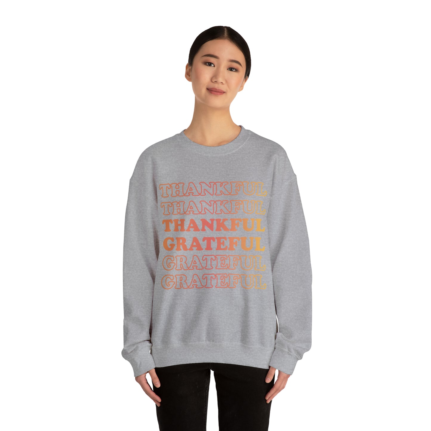 Thankful Crewneck, Grateful Sweatshirt, Unisex Heavy Blend™ Crewneck Sweatshirt