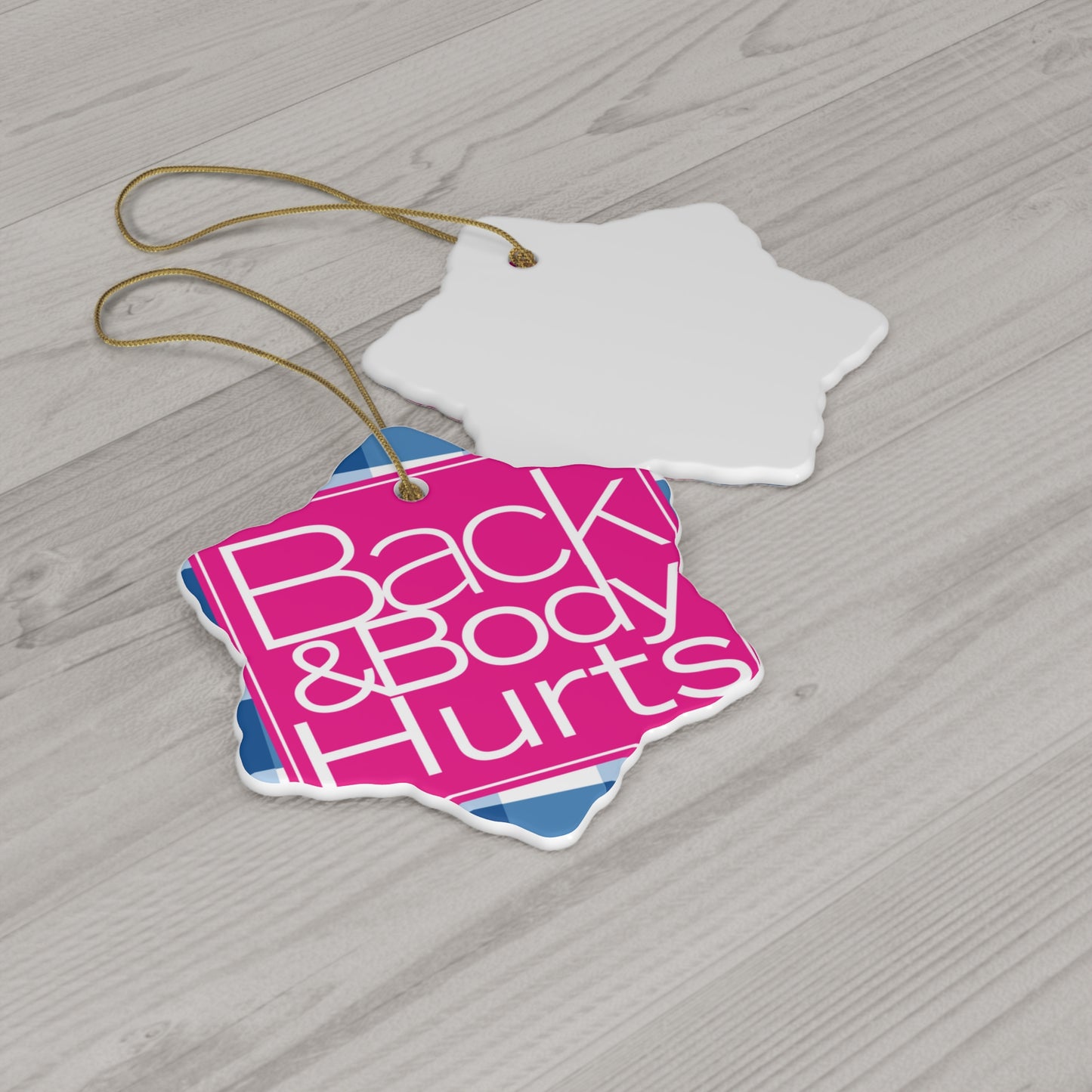 Back and Body Works Ornament, Christmas ornament, Holiday Ornament, Funny Gift, Christmas Tree Decoration, gift for mom, 4 Shapes
