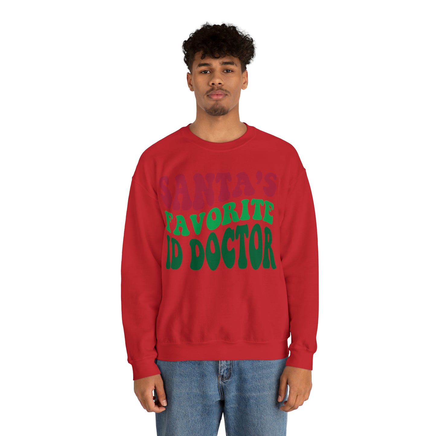 Santas Favorite ID Doctor, Infectious Disease Sweatshirt, Sweatshirt, Unisex Heavy Blend Sweater, Christmas gift, microbiologist