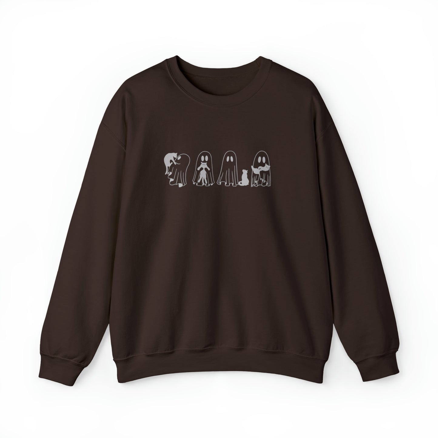 Ghost Holding Black Cat Sweatshirt, Halloween Shirt, Ghost Shirt, Spooky Season, Cute Fall Shirt for Women, Halloween Sweatshirt, Cat Shirt