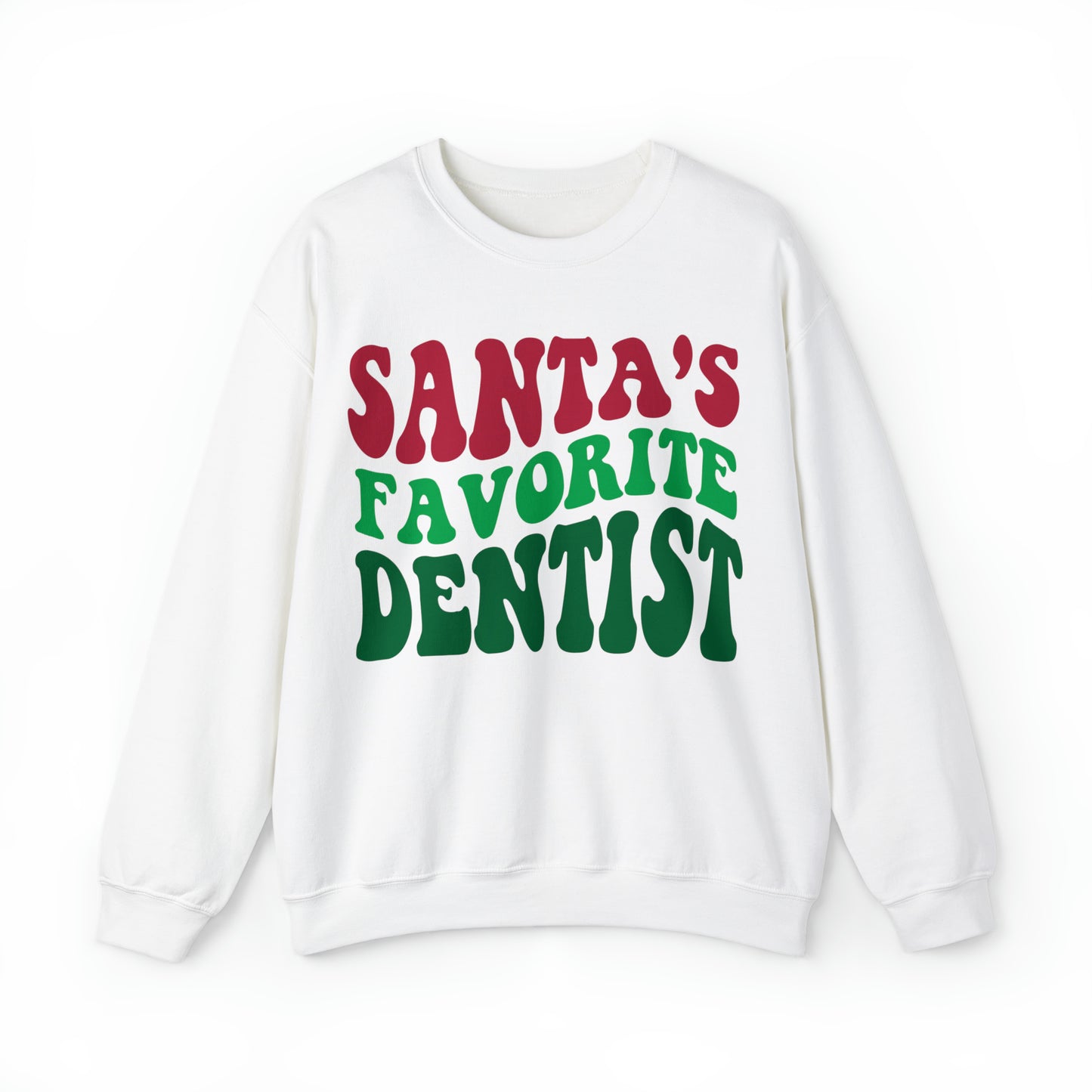 Santas Favorite Dentist Sweatshirt, Sweatshirt, Unisex Heavy Blend Sweater, Gift for dentist, Christmas gift, dental team gift