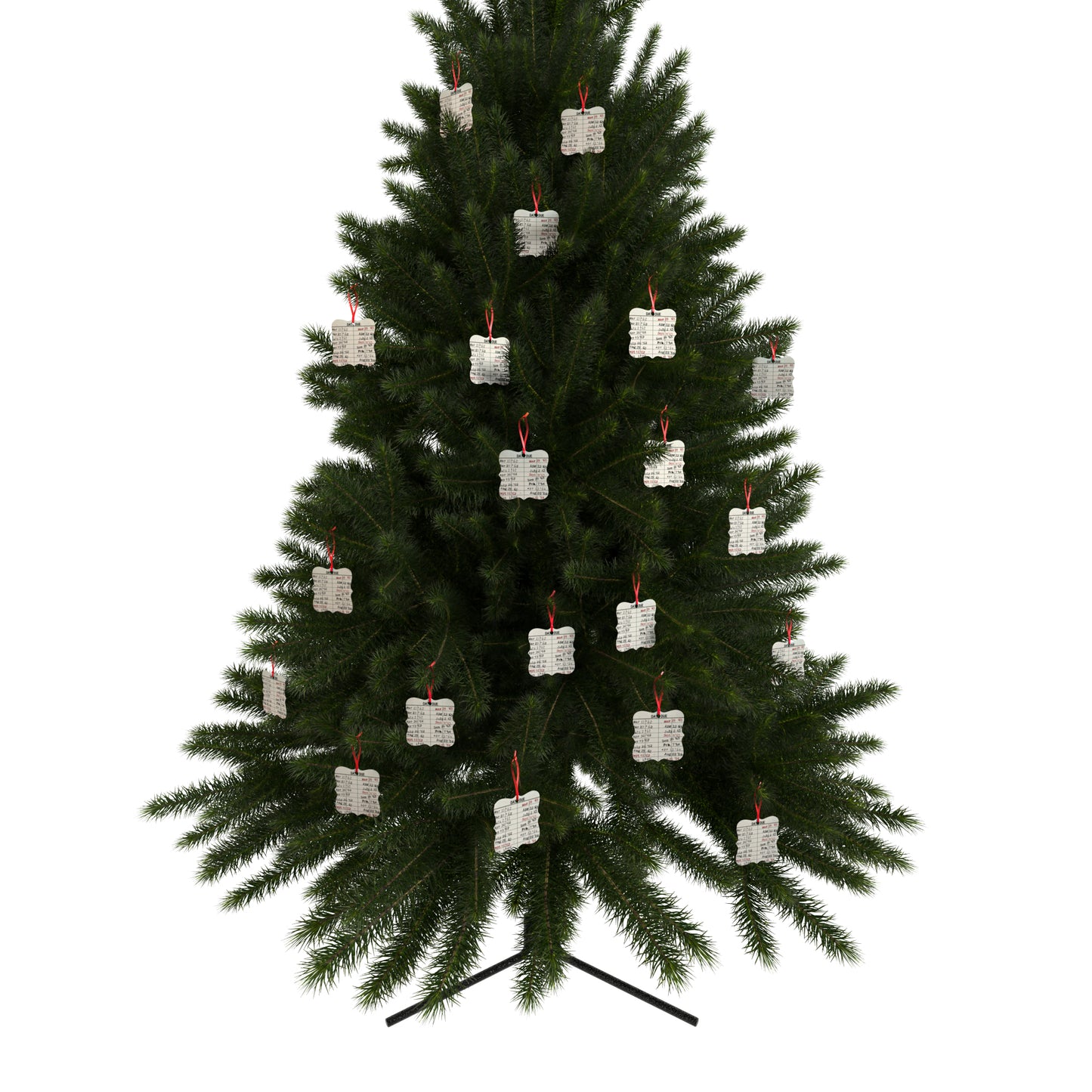 Christmas Vintage Library Due Date Aluminum Ornament (1pc, 5pcs, 10pcs, 20pcs), Retro library, Librarian Ornament, Christmas Tree Decoration