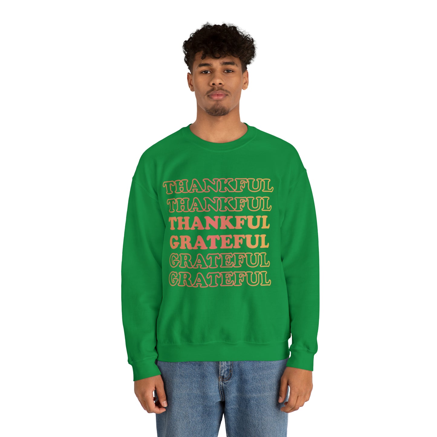 Thankful Crewneck, Grateful Sweatshirt, Unisex Heavy Blend™ Crewneck Sweatshirt