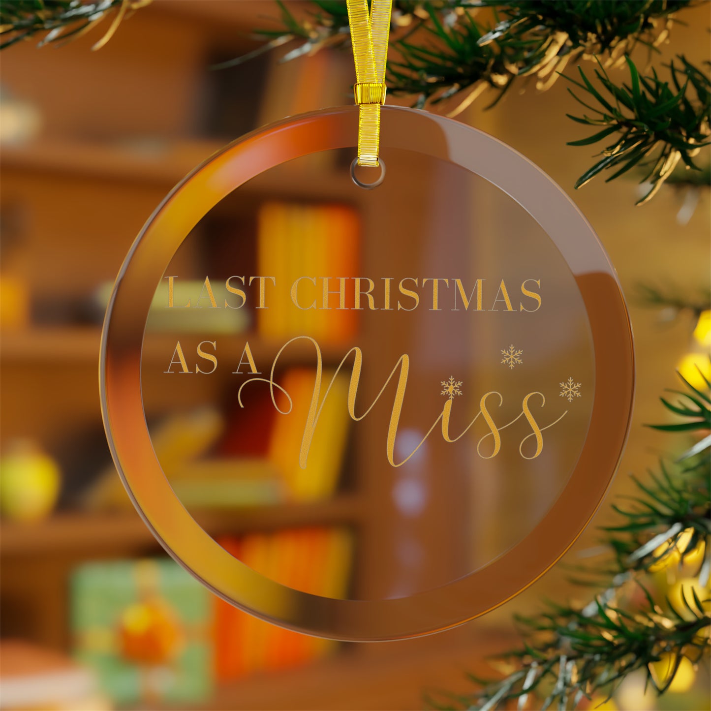 Last Christmas as a Miss Glass Ornaments, Future Mrs, Engagement Ornament, Gift for Bride, Bridal Gift