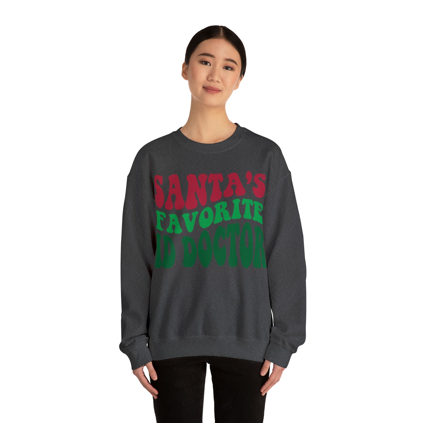 Santas Favorite ID Doctor, Infectious Disease Sweatshirt, Sweatshirt, Unisex Heavy Blend Sweater, Christmas gift, microbiologist