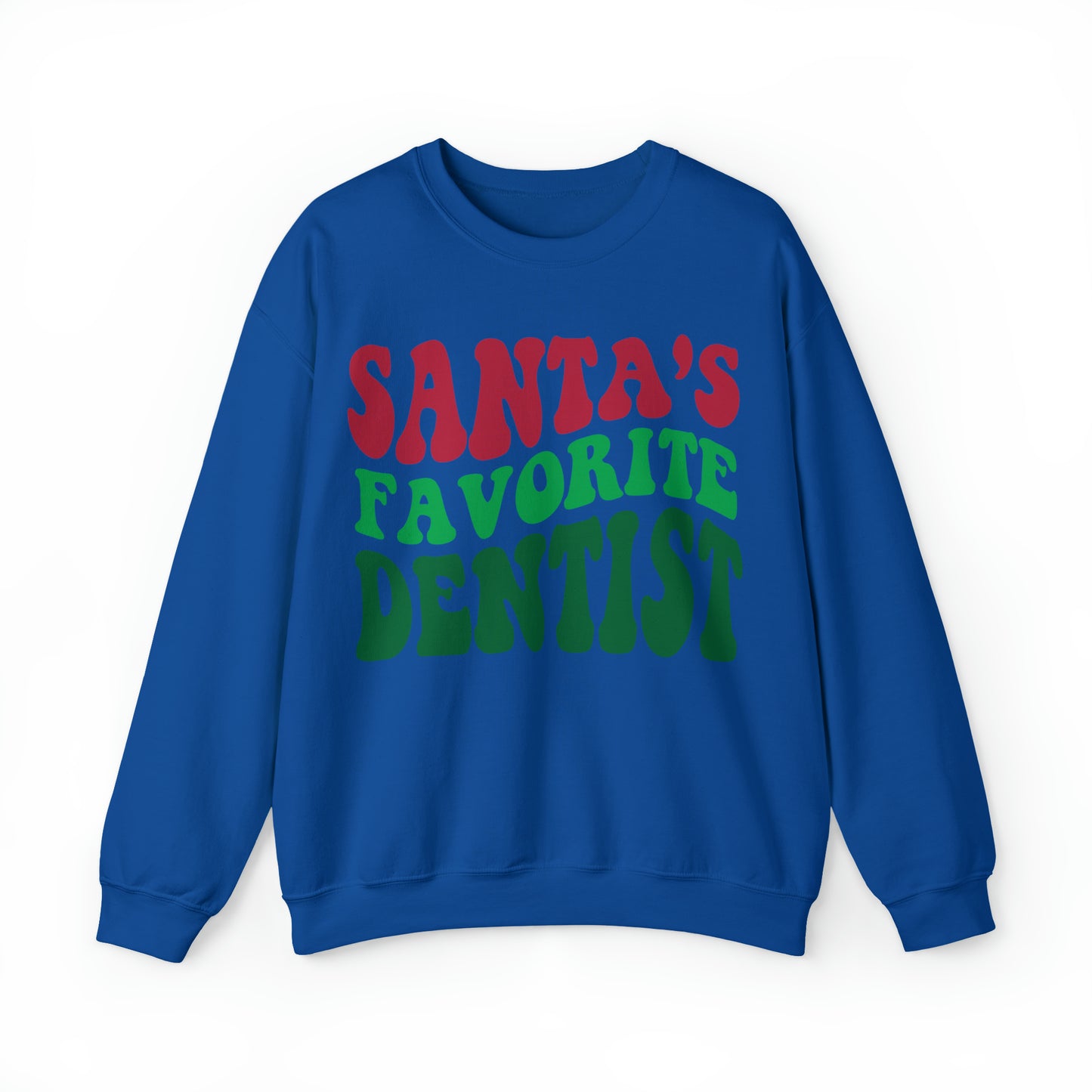 Santas Favorite Dentist Sweatshirt, Sweatshirt, Unisex Heavy Blend Sweater, Gift for dentist, Christmas gift, dental team gift