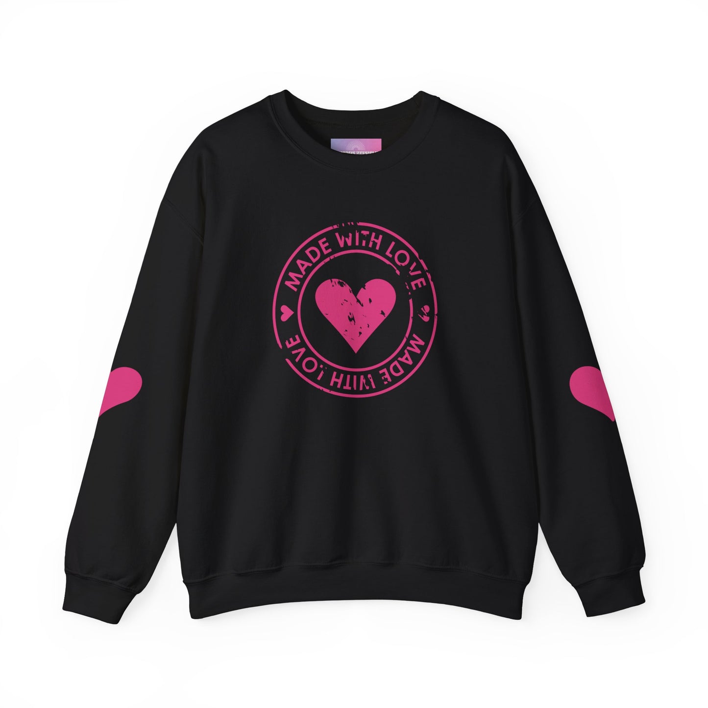 Love Heart Sweatshirt with Heart Arm Patches