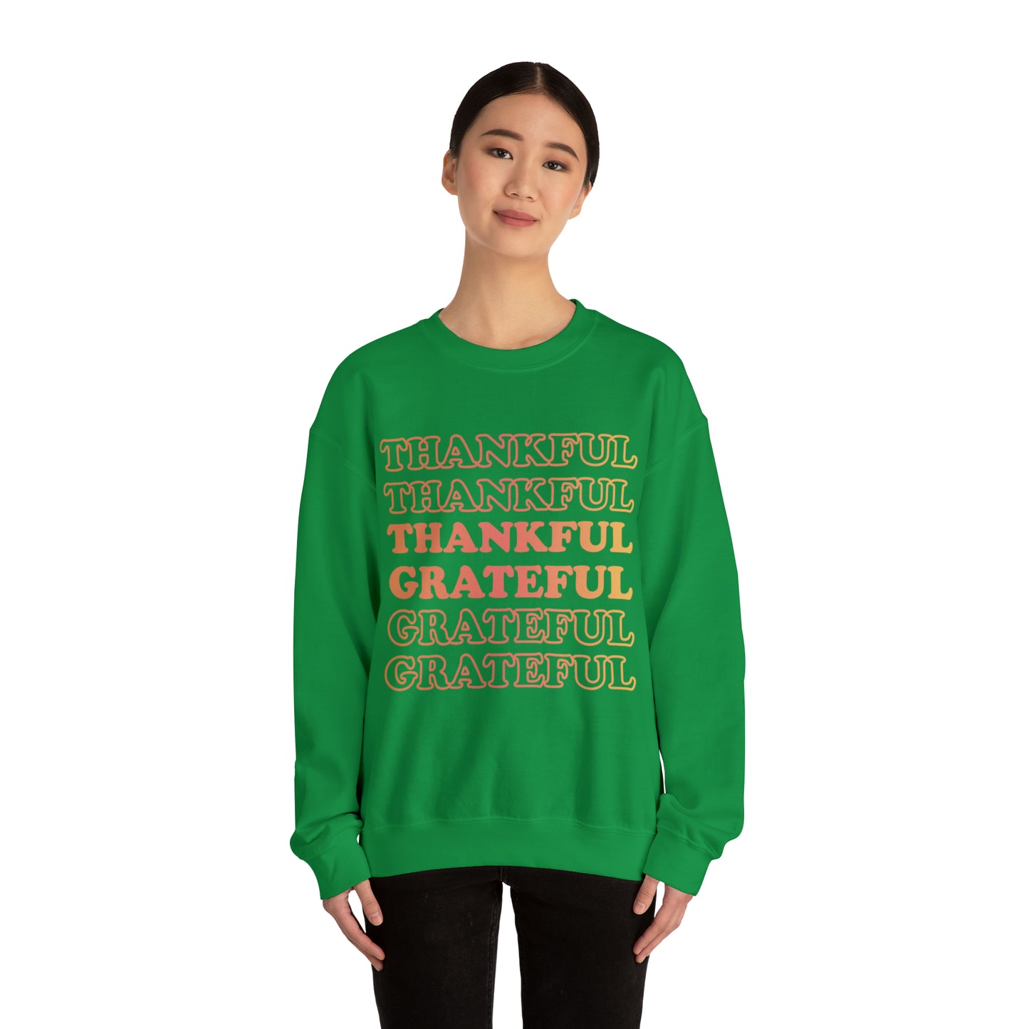 Thankful Crewneck, Grateful Sweatshirt, Unisex Heavy Blend™ Crewneck Sweatshirt