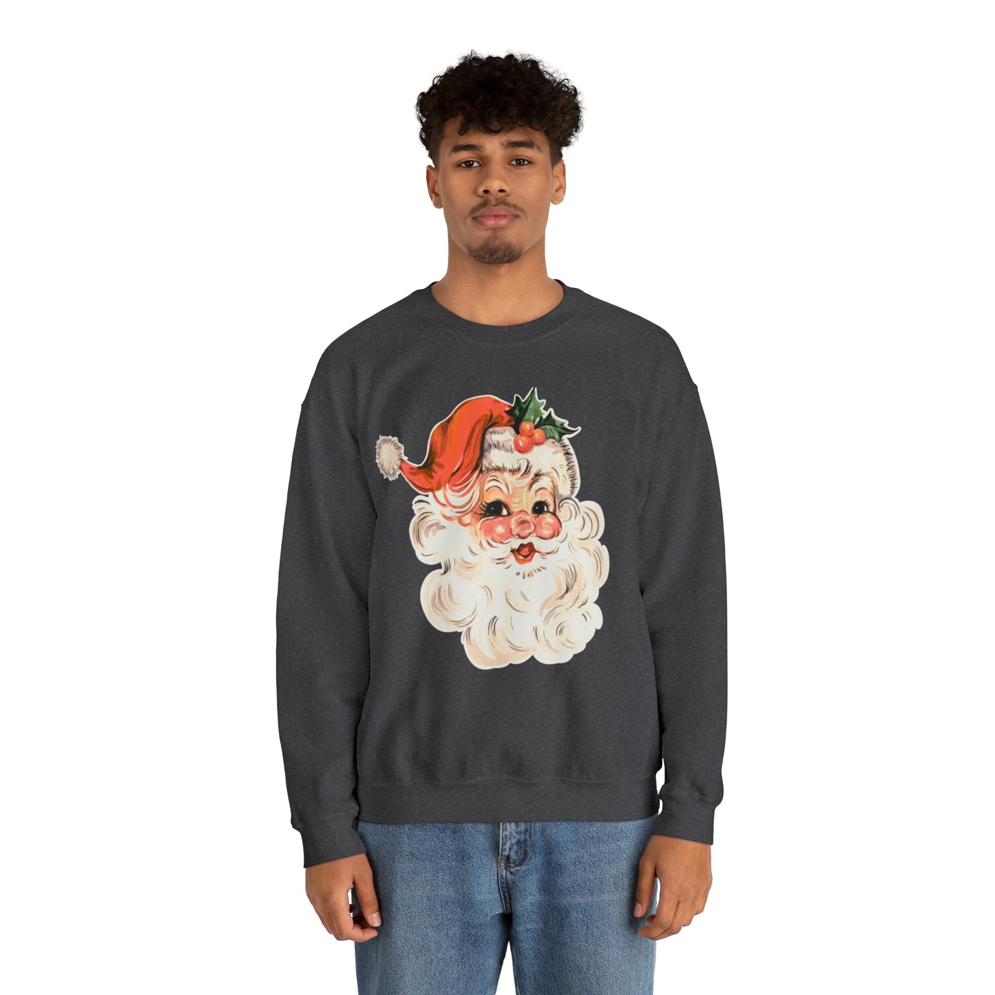 Vintage Santa Sweatshirt, retro Santa, Unisex Heavy Blend™ Crewneck Sweatshirt