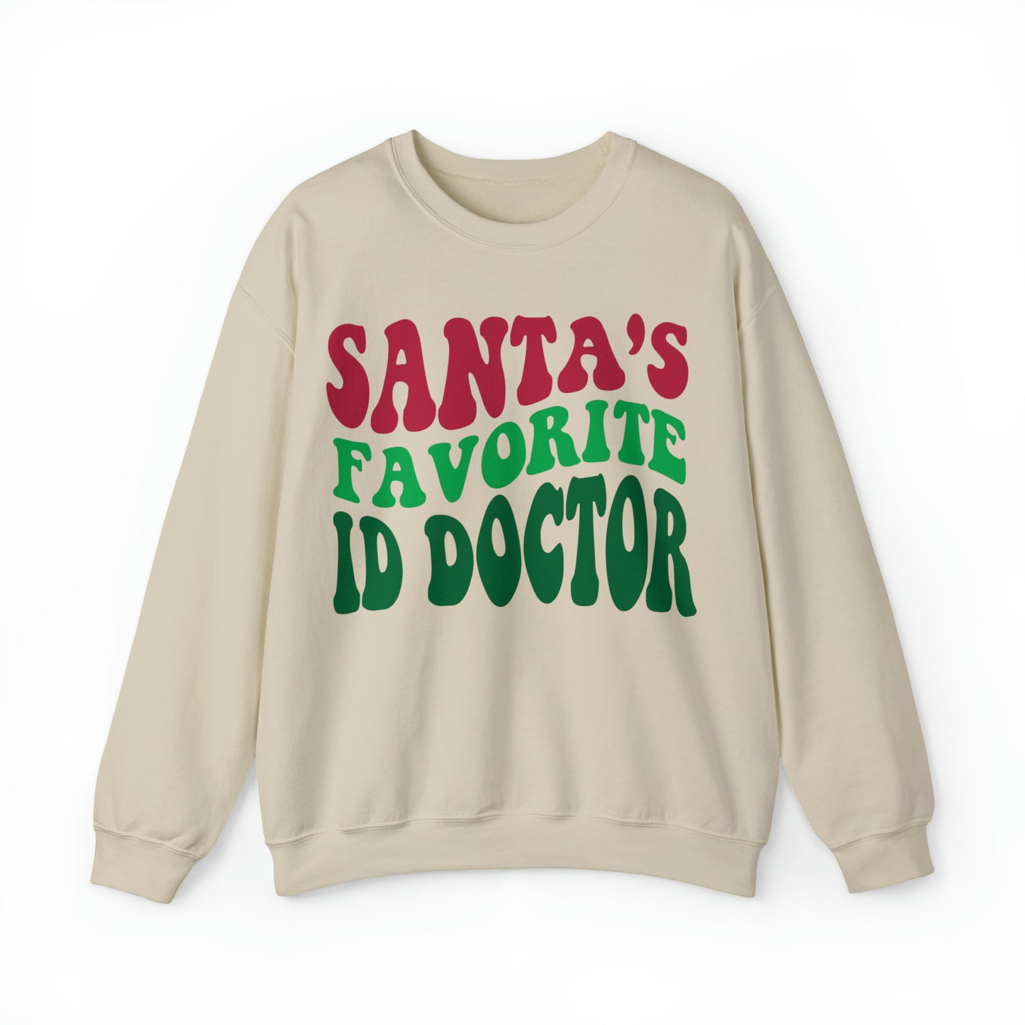 Santas Favorite ID Doctor, Infectious Disease Sweatshirt, Sweatshirt, Unisex Heavy Blend Sweater, Christmas gift, microbiologist
