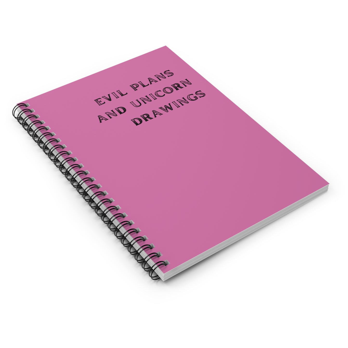 Funny Notebook, Evil Plans and Unicorn Drawings, notebook, spiral, retirement gift, boss gift, early retirement, birthday gift
