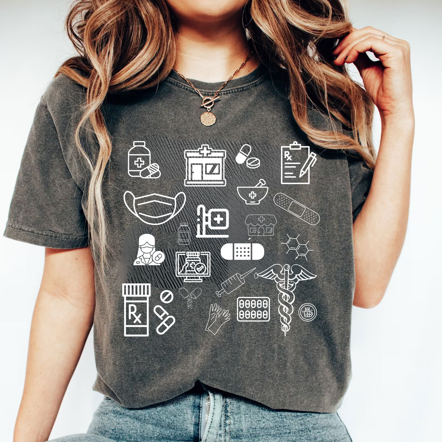 Pharmacy Doodle Drawing Shirt, Gift for Pharmacist, Pepper Shirt