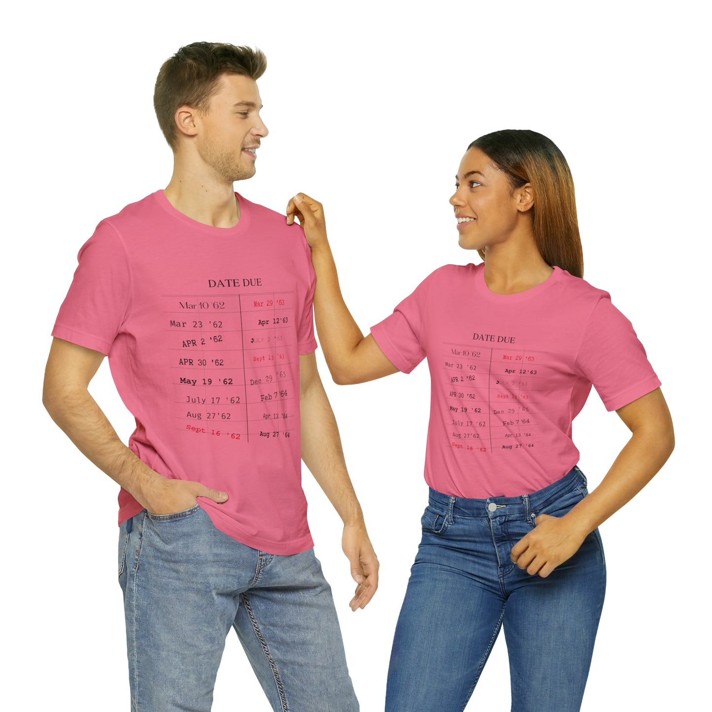 Date Due Library Checkout Overdue Teacher Read Reading Love Little Retro Vintage Nostalgia Short-Sleeve Unisex T-Shirt