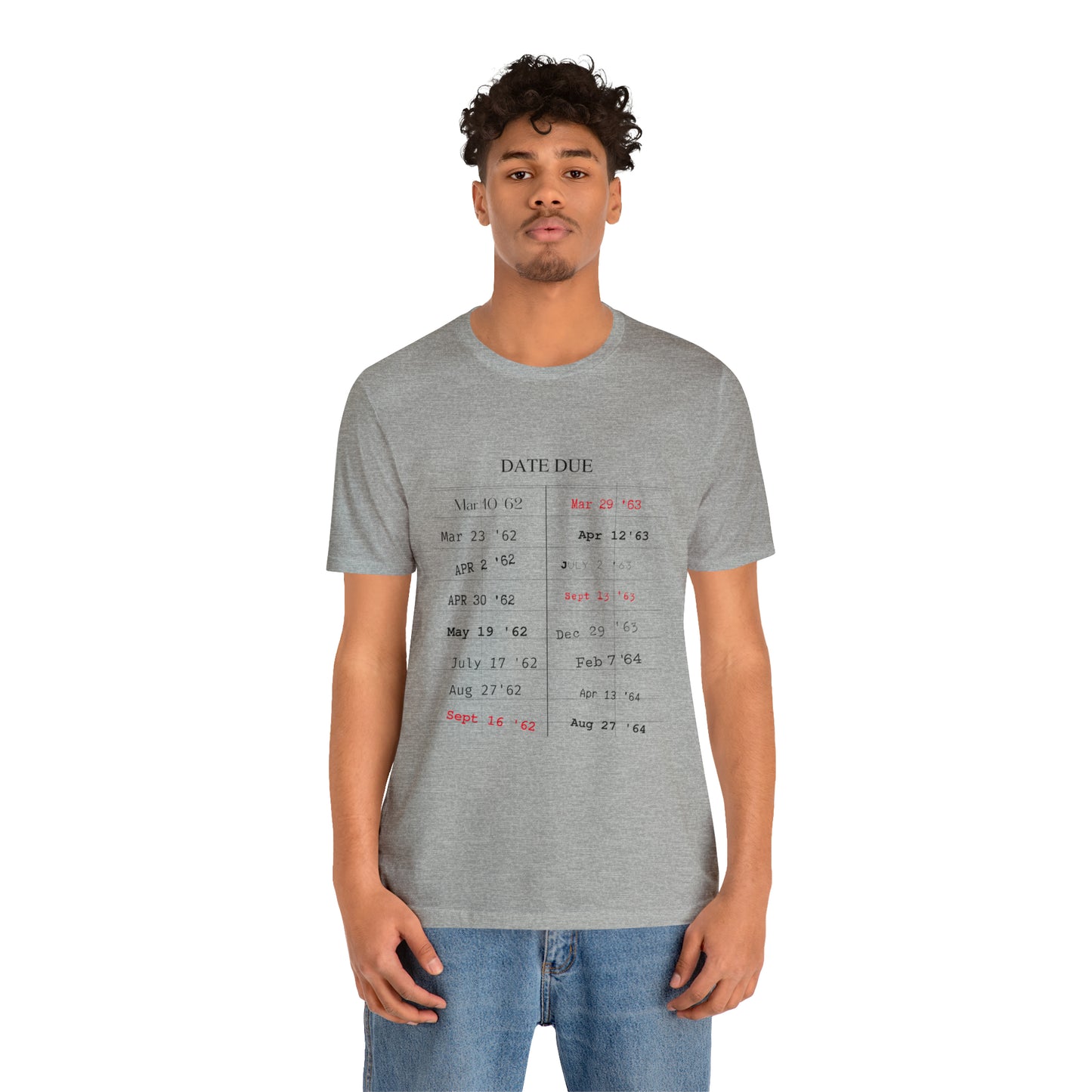 Date Due Library Checkout Overdue Teacher Read Reading Love Little Retro Vintage Nostalgia Short-Sleeve Unisex T-Shirt