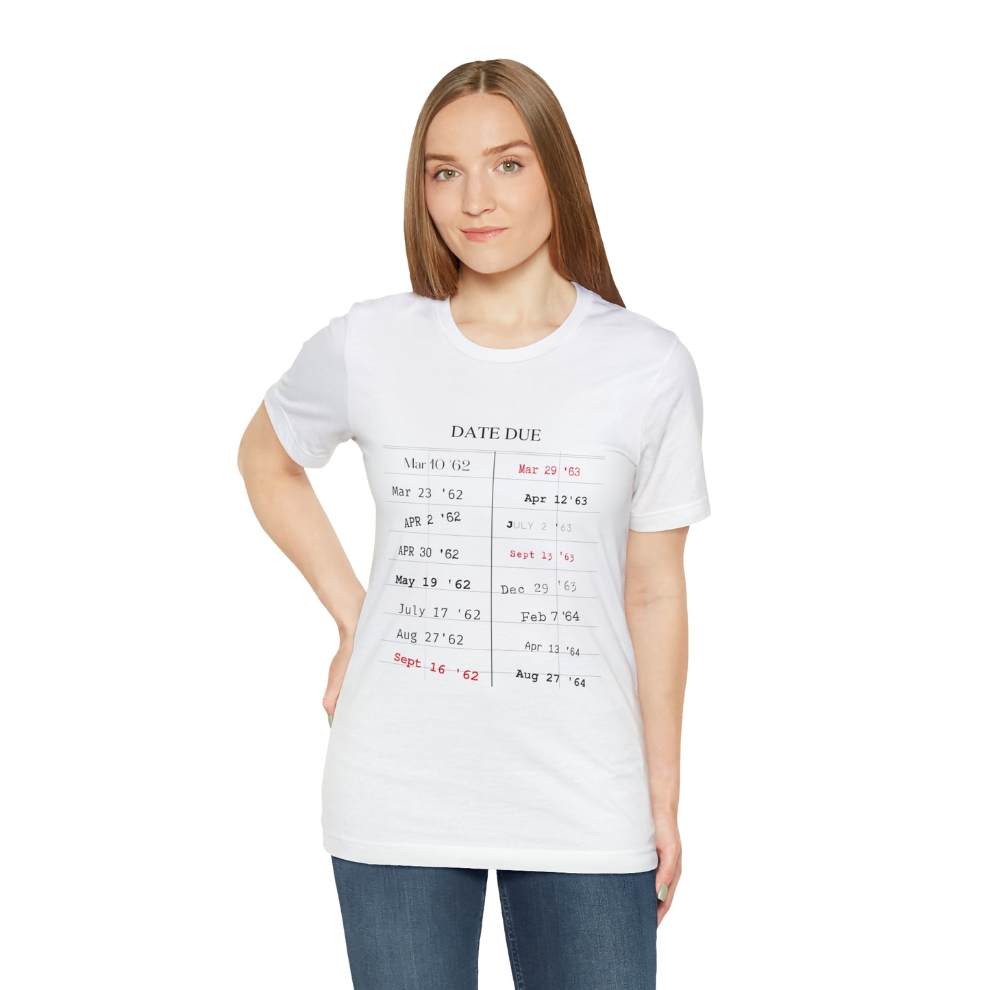 Date Due Library Checkout Overdue Teacher Read Reading Love Little Retro Vintage Nostalgia Short-Sleeve Unisex T-Shirt