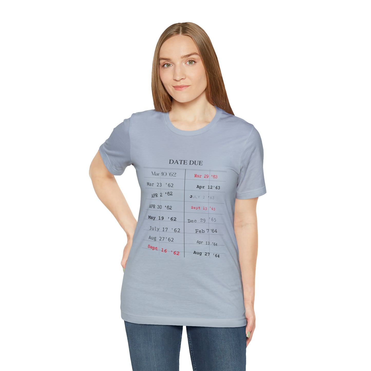 Date Due Library Checkout Overdue Teacher Read Reading Love Little Retro Vintage Nostalgia Short-Sleeve Unisex T-Shirt
