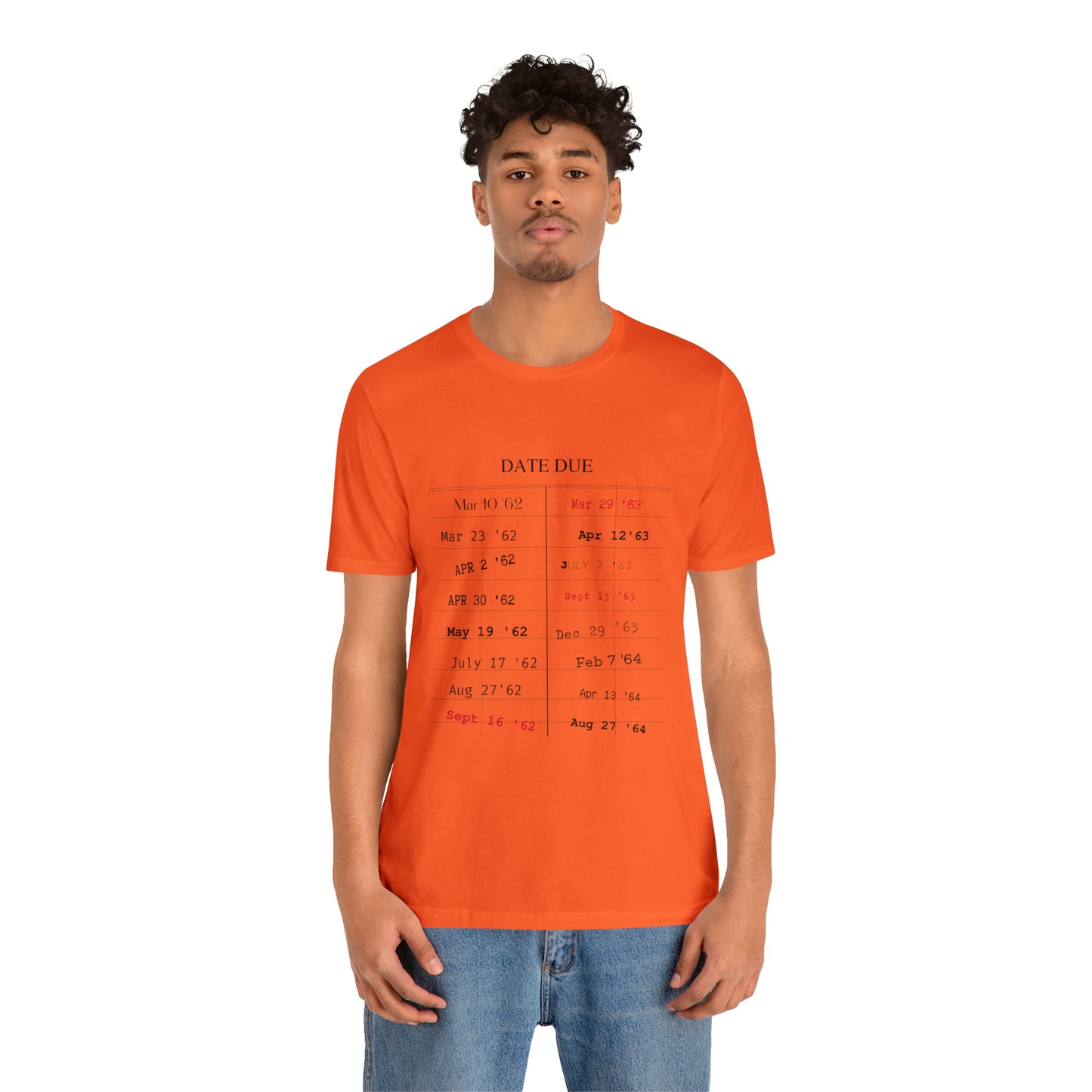 Date Due Library Checkout Overdue Teacher Read Reading Love Little Retro Vintage Nostalgia Short-Sleeve Unisex T-Shirt