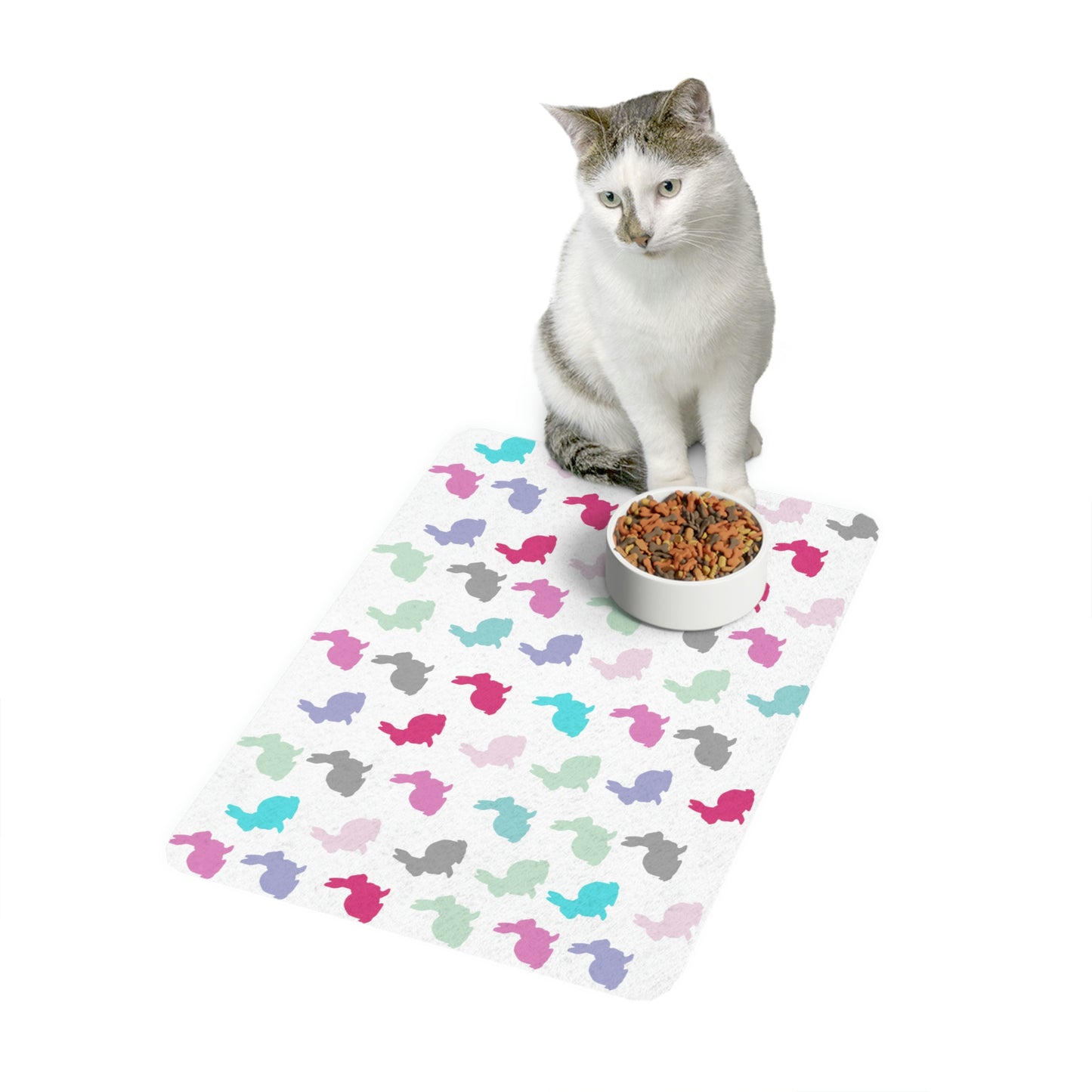 Pet Food Mat (12x18) Dogs Cats Pets Easter