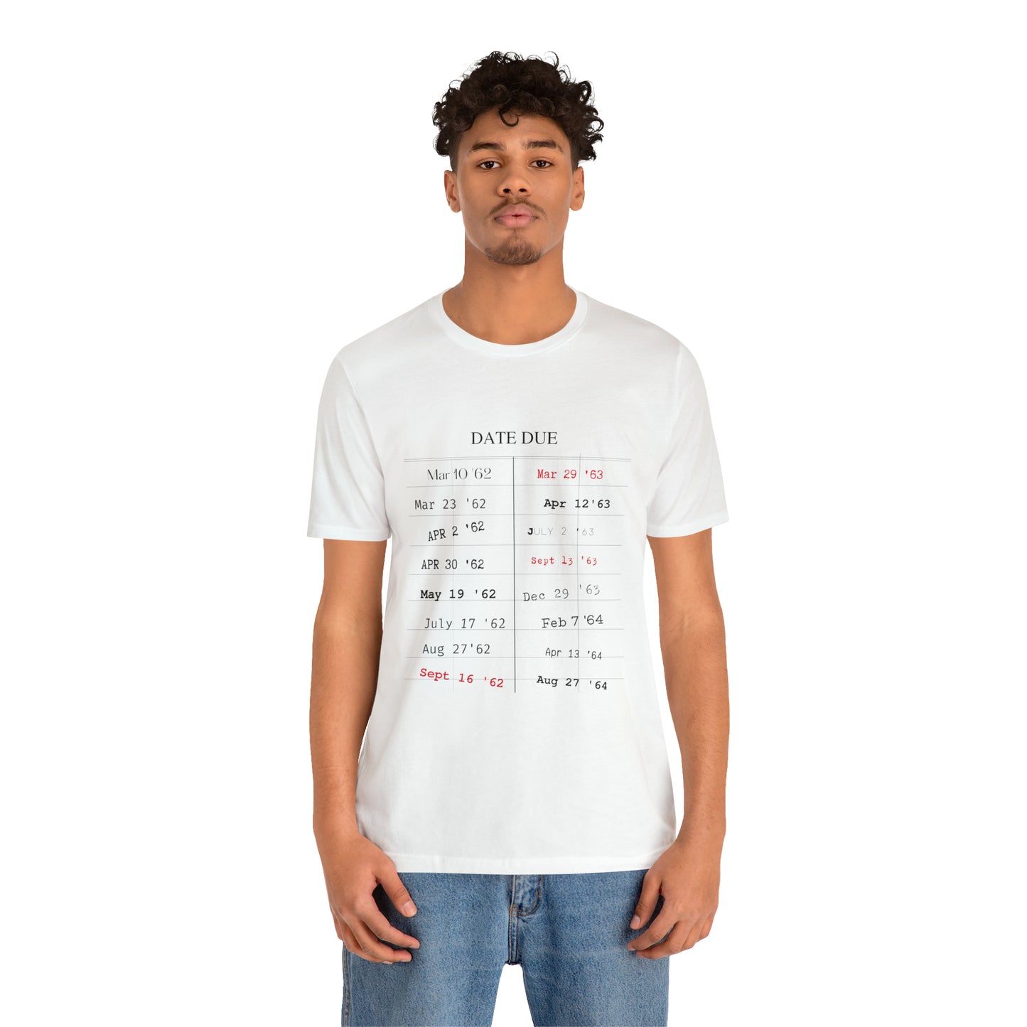 Date Due Library Checkout Overdue Teacher Read Reading Love Little Retro Vintage Nostalgia Short-Sleeve Unisex T-Shirt