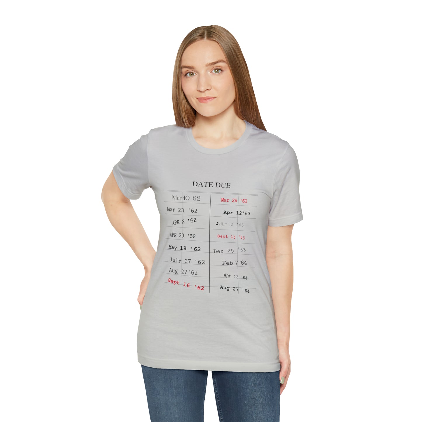 Date Due Library Checkout Overdue Teacher Read Reading Love Little Retro Vintage Nostalgia Short-Sleeve Unisex T-Shirt